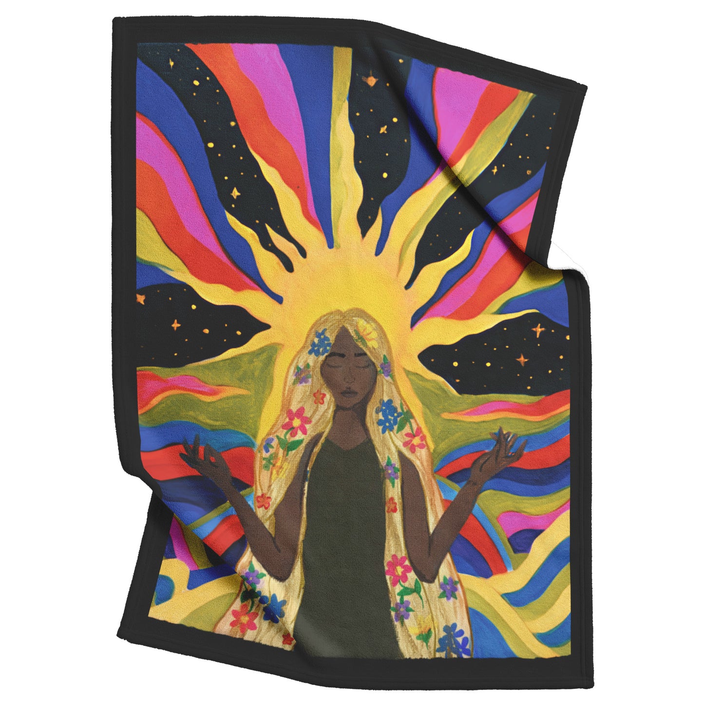 Flower Goddess Fleece Blanket