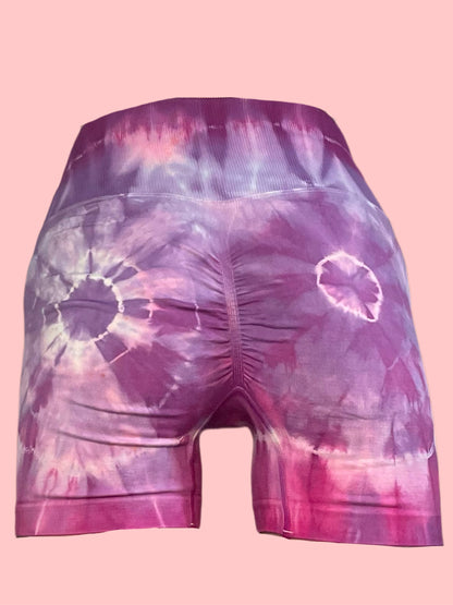 Purple Geode Biker Shorts