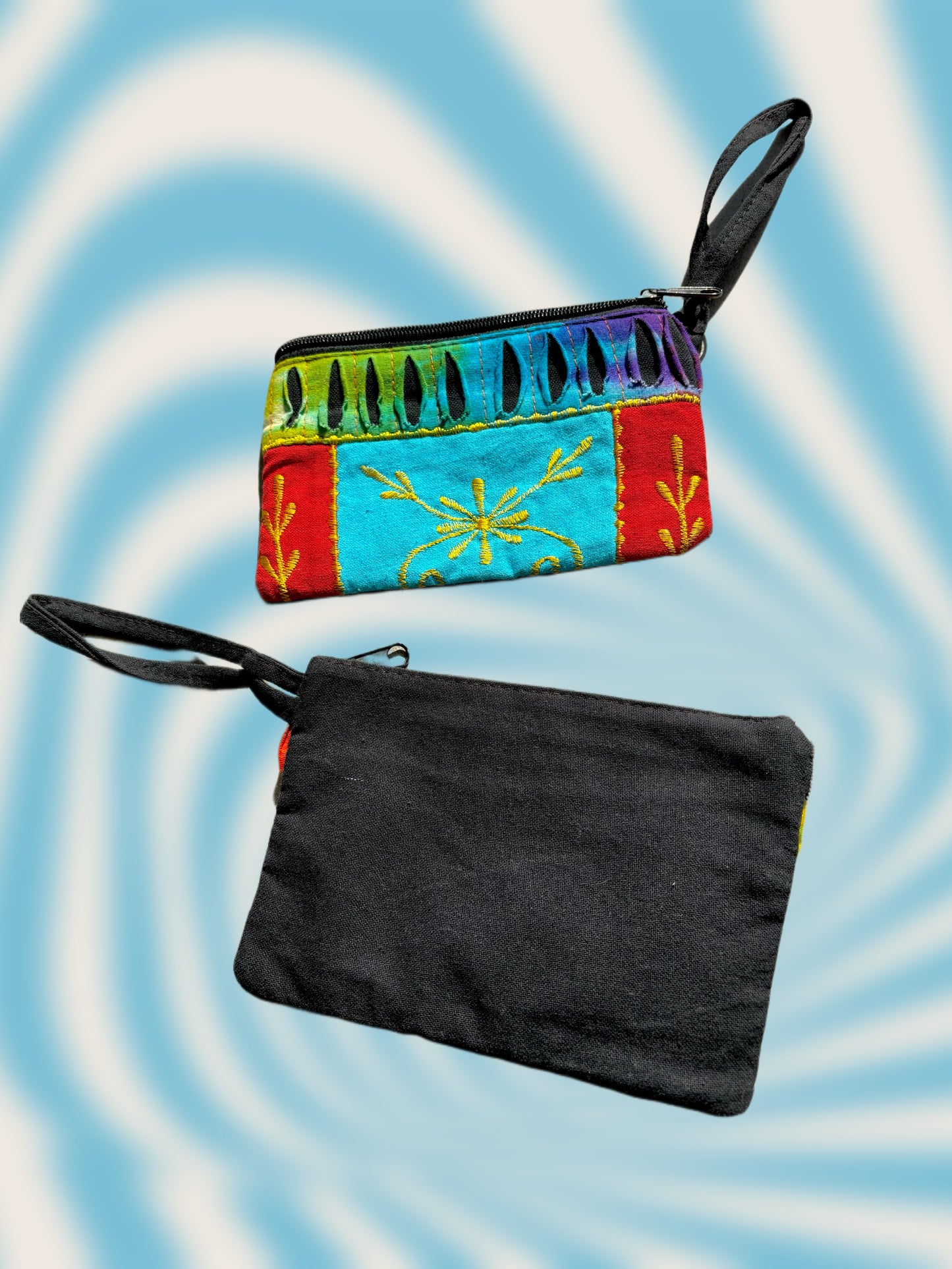 Recycled Tie Dye Patchwork Coin Purse Wallet