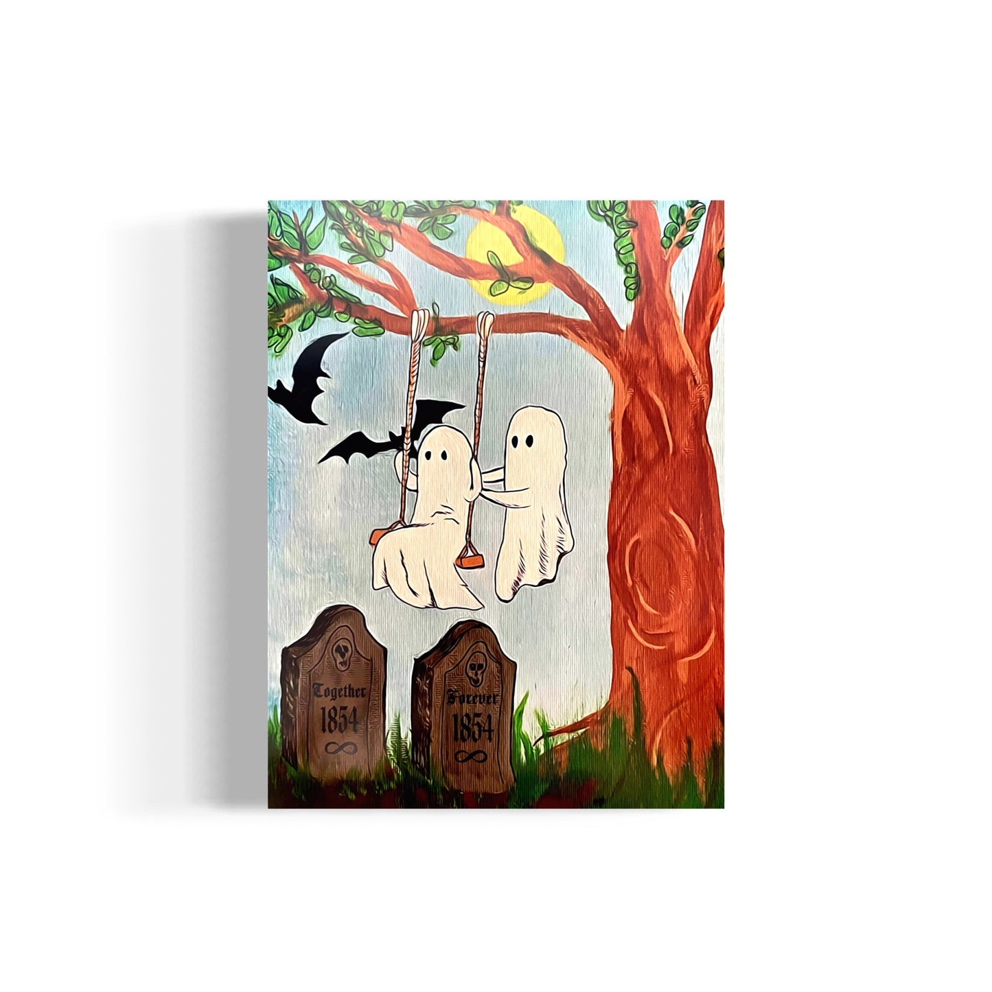 Swinging in the Graveyard Ghost Soulmates' Together Forever Poster Wall Decor