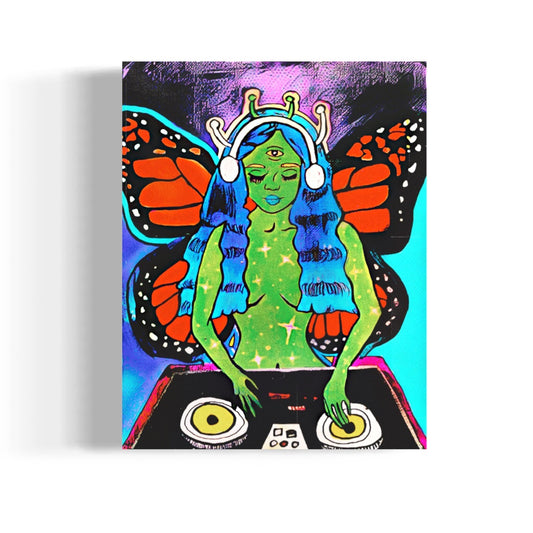 Alien Butterfly DJ Poster