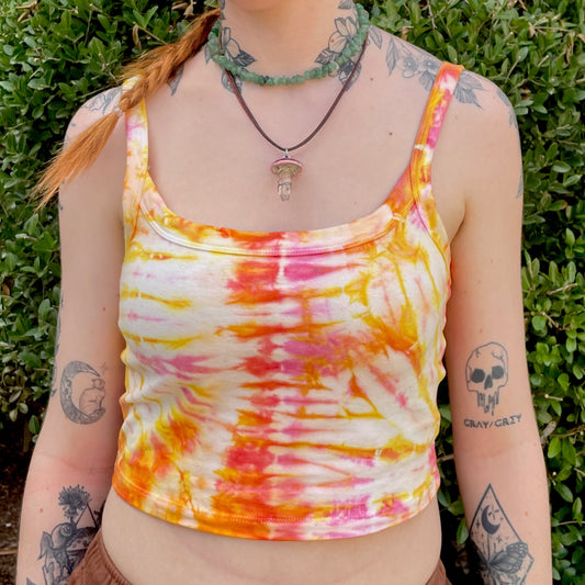 Ray Of Sunshine Crop Tank Top S/M