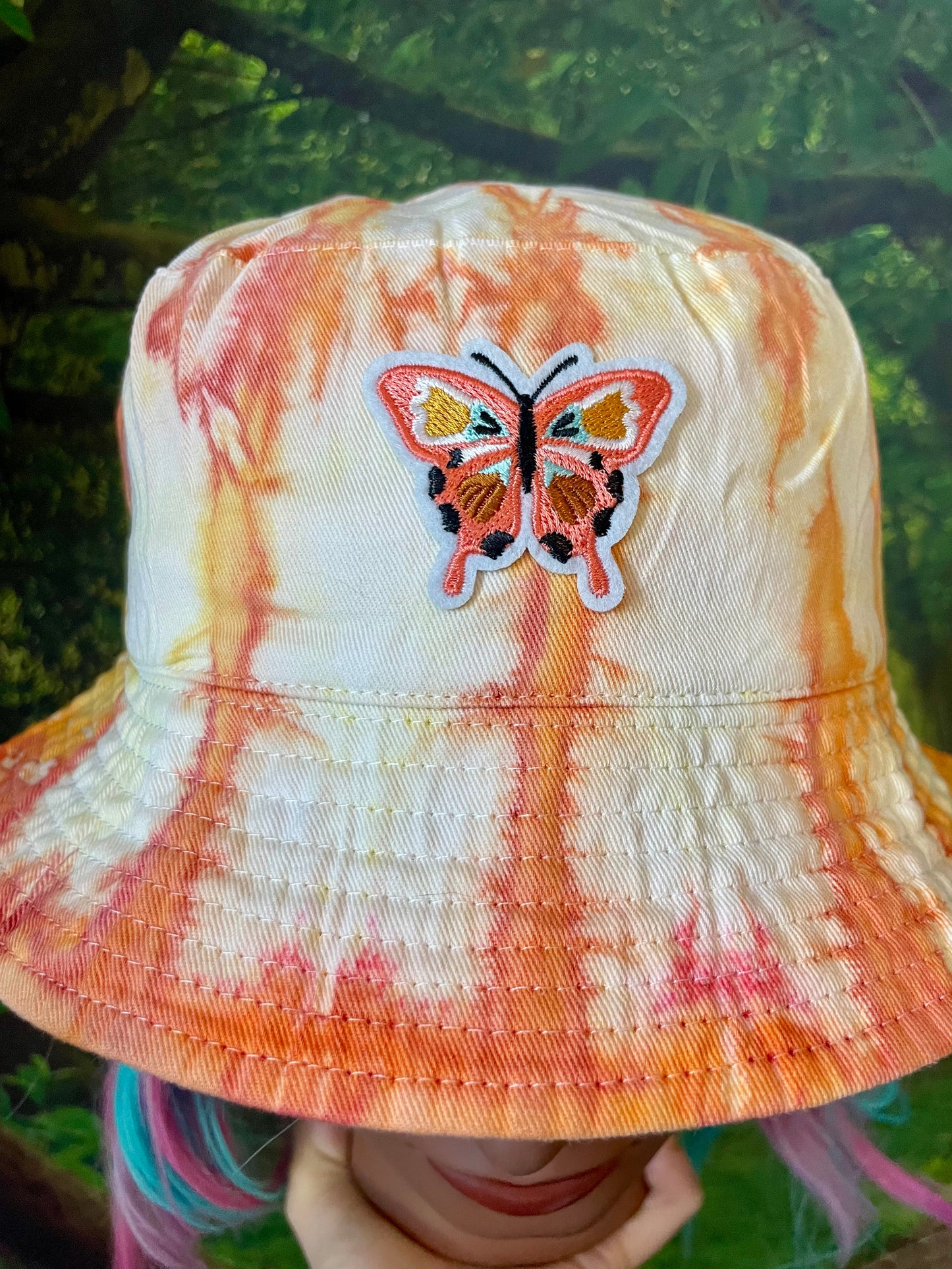 Orange & Yellow Butterfly Bucket Hat