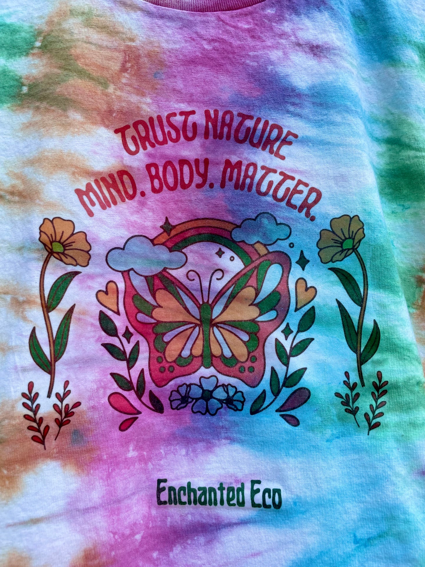 Trust Nature Mind, Body, Matter Tie-Dye T-Shirt Tee