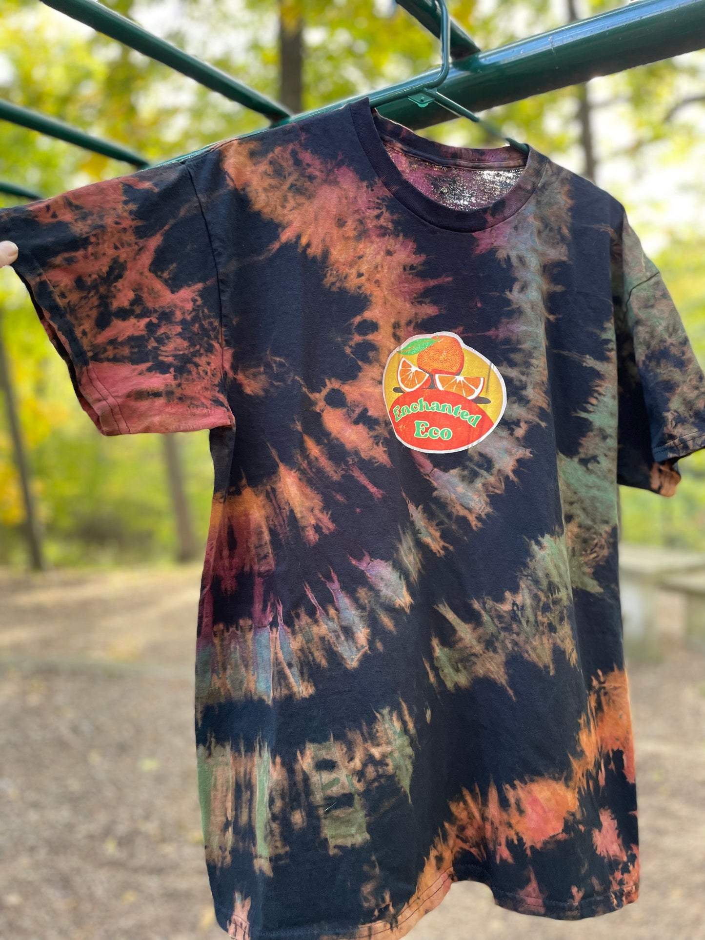 Oranges' Sticker Enchanted Eco Reverse Tie-Dye T-Shirt