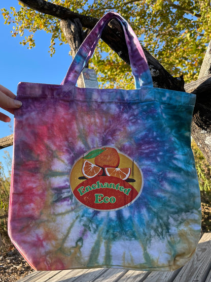 Tie Dye Enchanted Eco Oranges Tote Bag