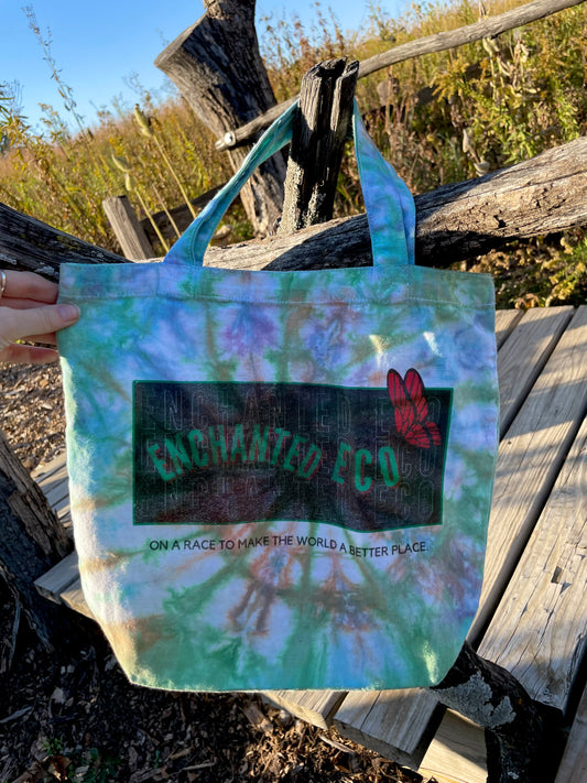 Enchanted Eco Butterfly Tie Dye Tote Bag