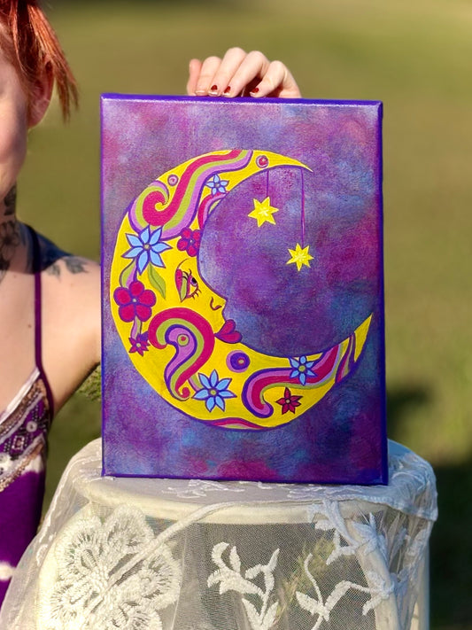 "Midnight Muse" Original Acrylic Painting On Canvas By Kourtney Patterson