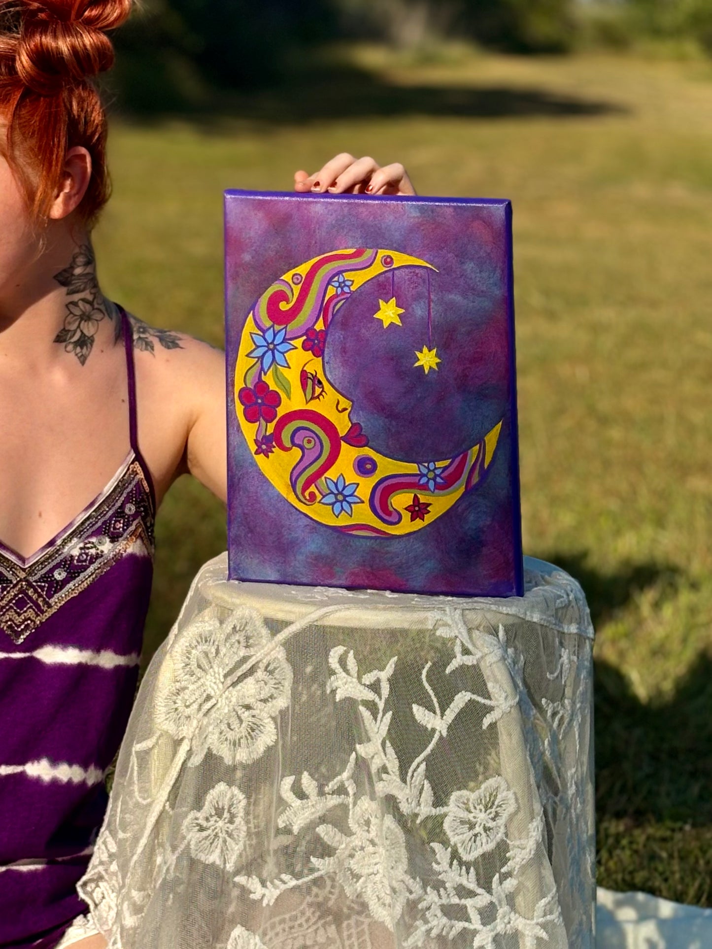 "Midnight Muse" Original Acrylic Painting On Canvas By Kourtney Patterson