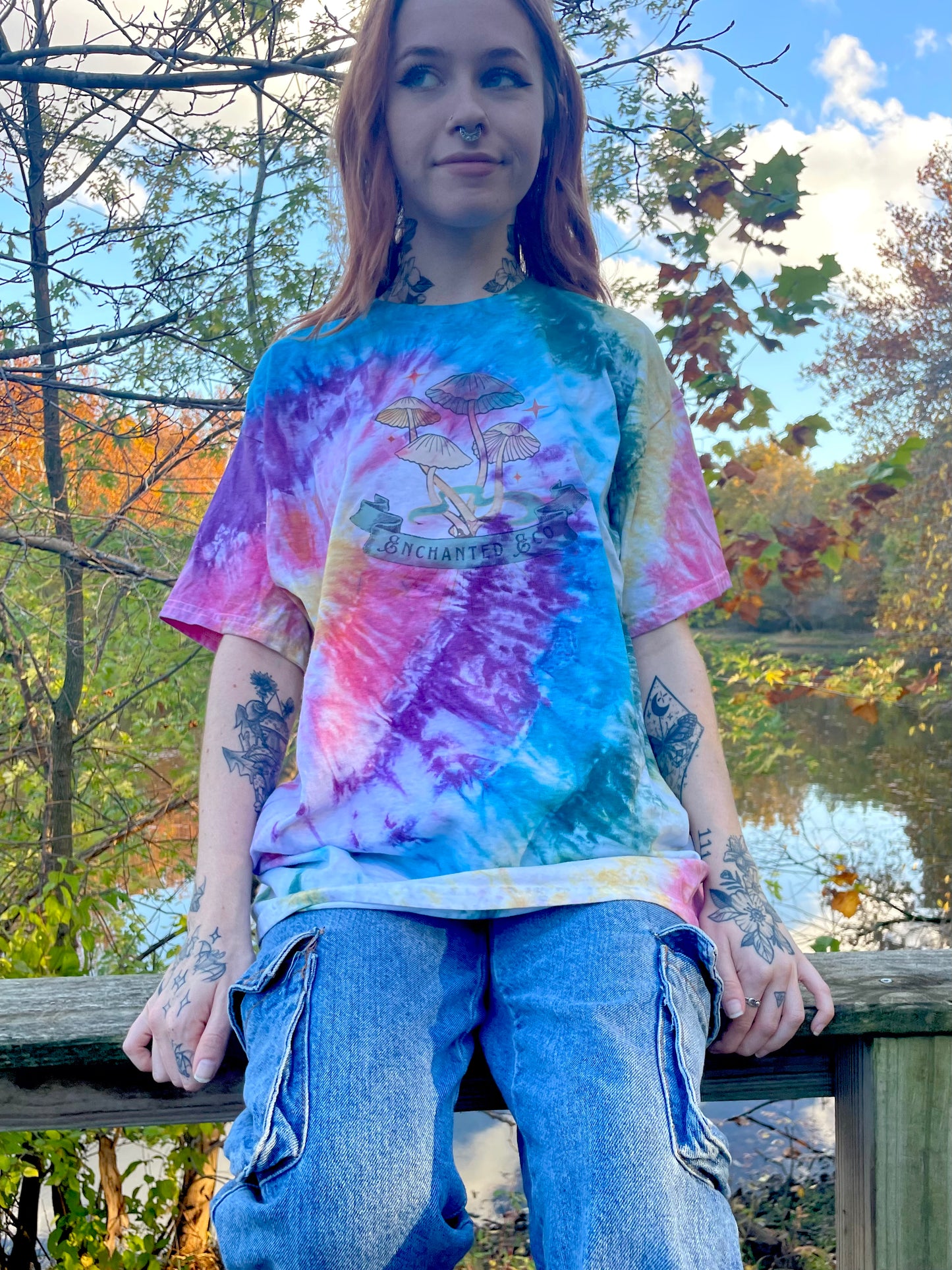 Enchanted Eco Mushrooms Tie-Dye T-Shirt