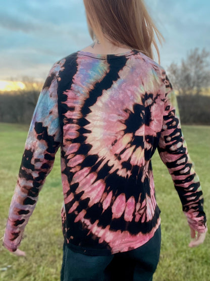 Make A Difference Long Sleeve Large Tie Dye T-Shirt