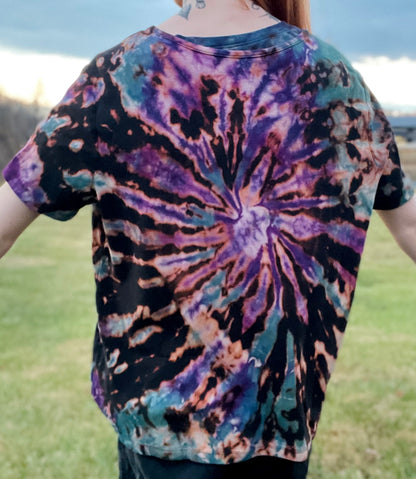 Cosmic Duality Balance Tie Dye T-Shirt Womens XL