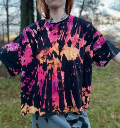 Sunset Reverse Tie Dye T-Shirt XXL W/ Pocket