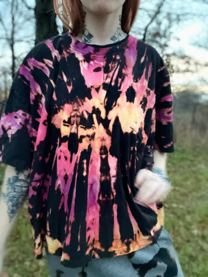 Sunset Reverse Tie Dye T-Shirt XXL W/ Pocket