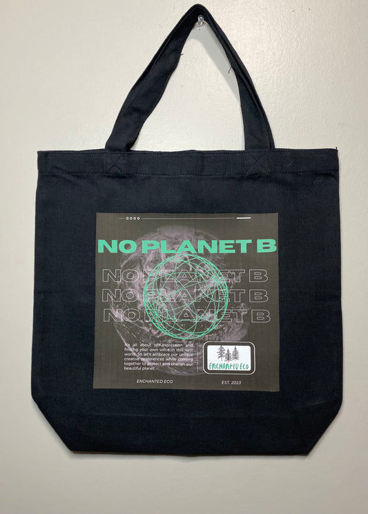 No Planet B Enchanted Eco Black Tote Bag
