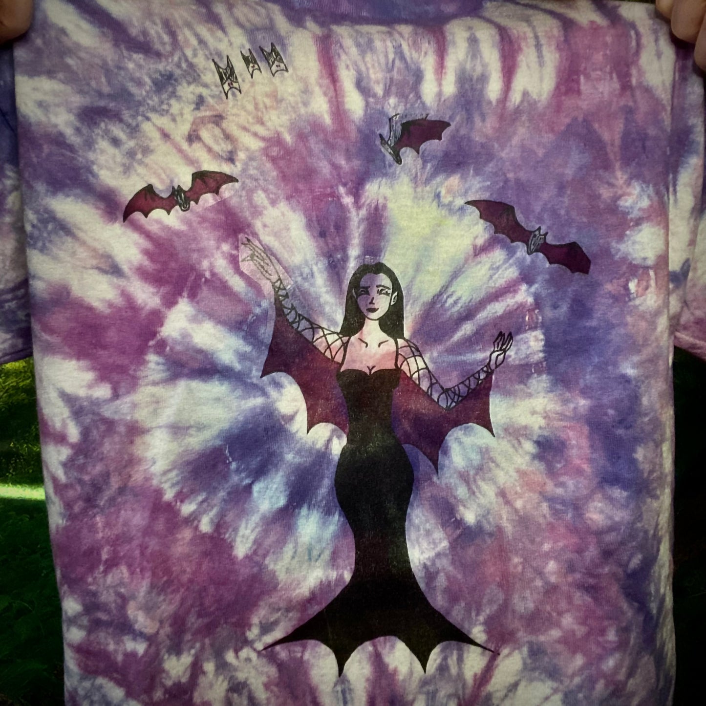 Purple Vampiress Medium Tie Dye T-Shirt Tee