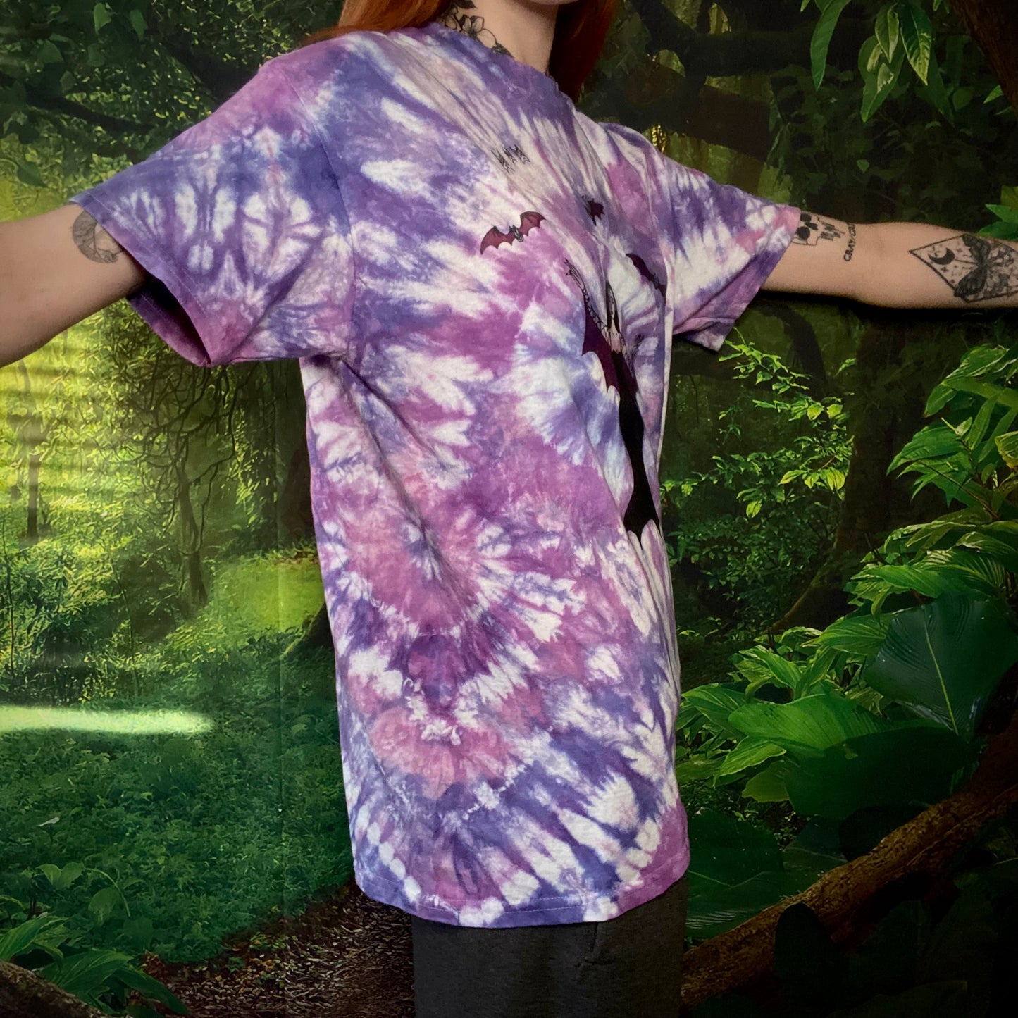 Purple Vampiress Medium Tie Dye T-Shirt Tee