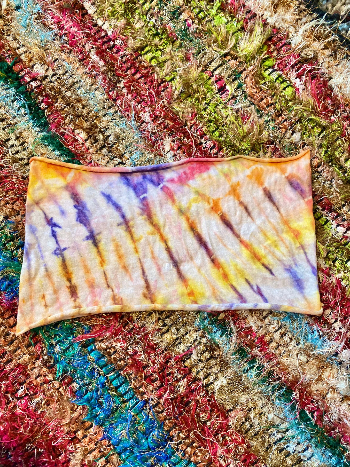 Sunset Colors Tie Dye Headband Wrap Accessory