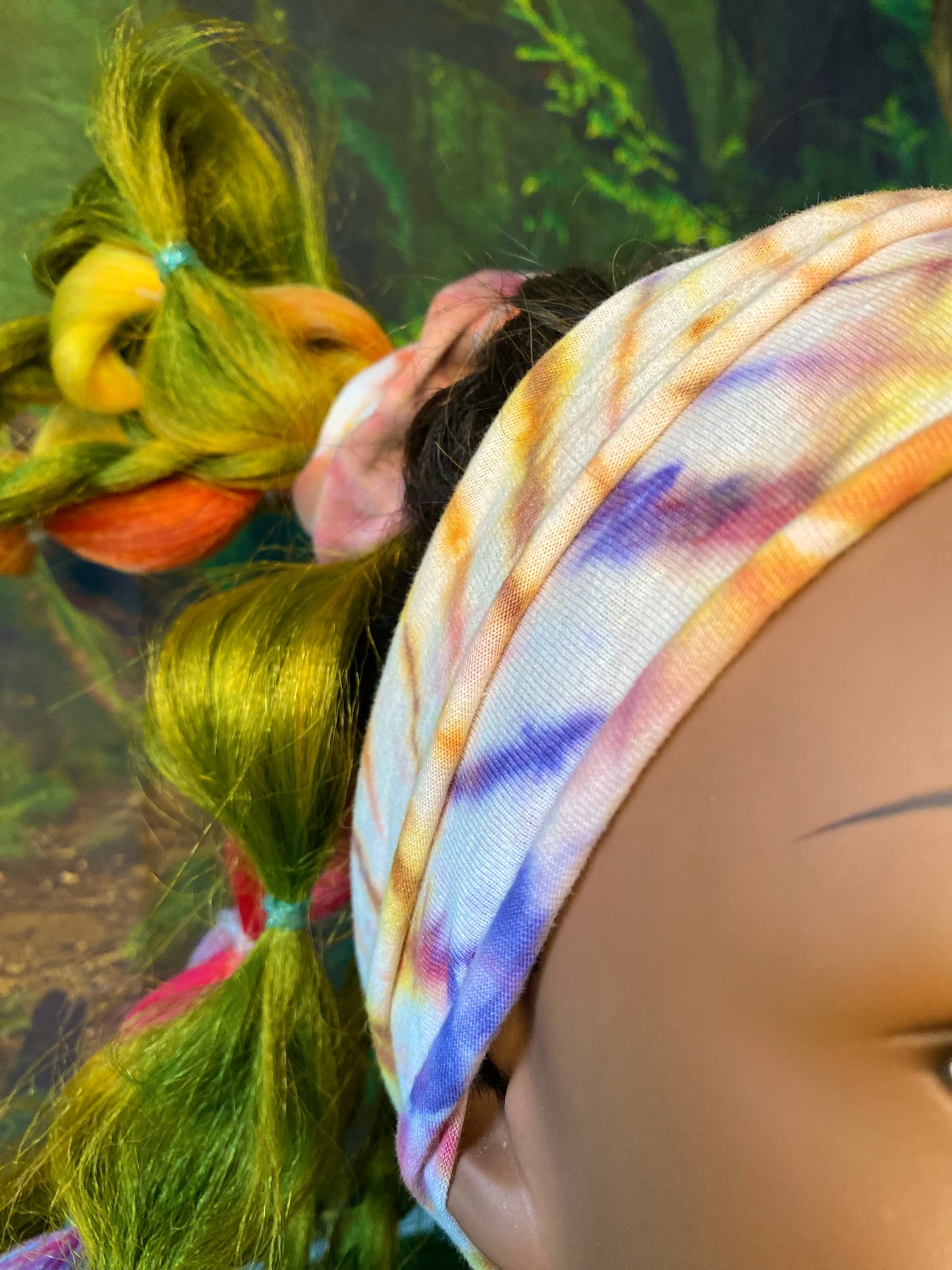 Sunset Colors Tie Dye Headband Wrap Accessory