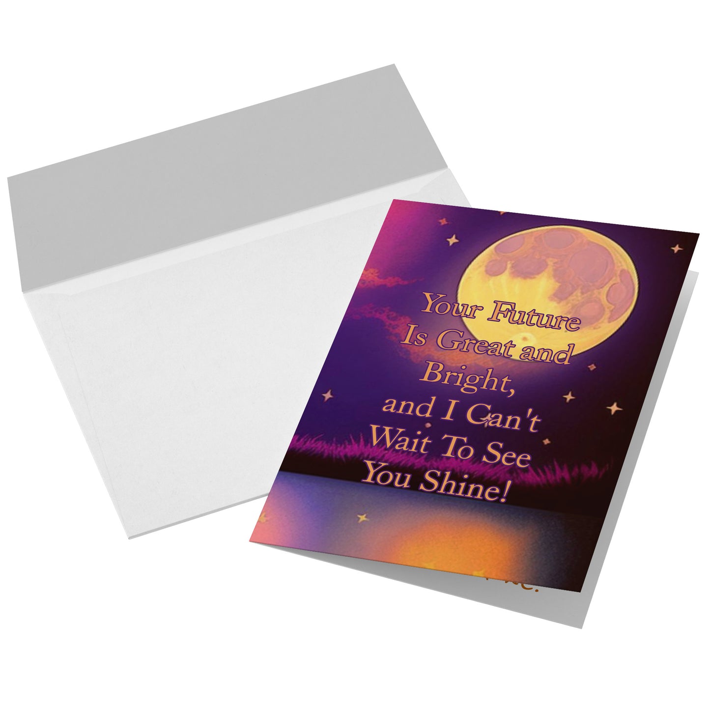 Moon and Sun Motivational Card Grateful Greeting Letter Gift