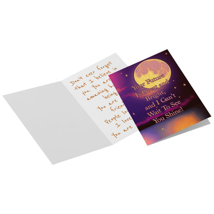 Moon and Sun Motivational Card Grateful Greeting Letter Gift