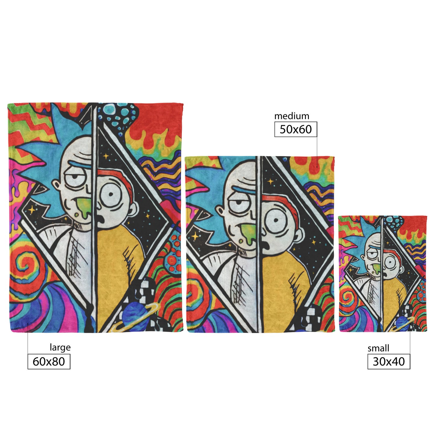 Rick and Morty Trippy Portal Blanket