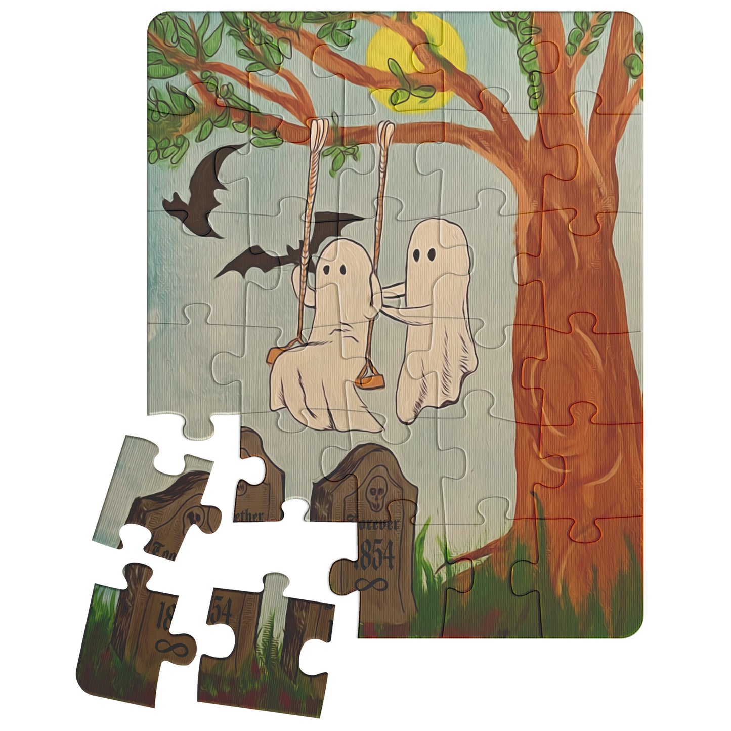 Swinging in the Graveyard Ghost Soulmates' Spooky Puzzle