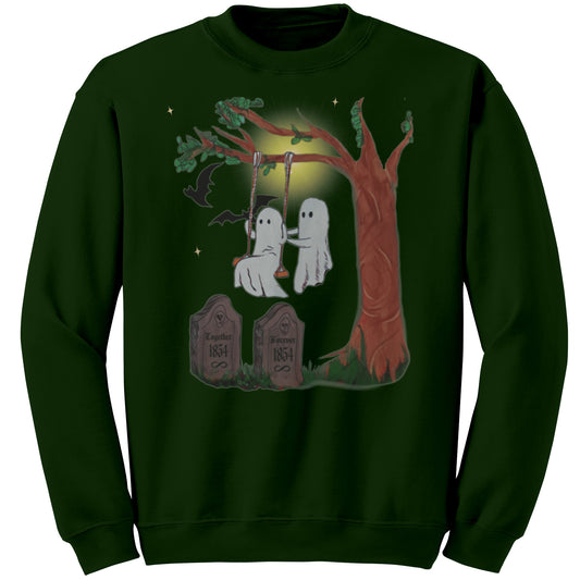 Swinging in the Graveyard Ghost Soulmates' Spooky Sweatshirt