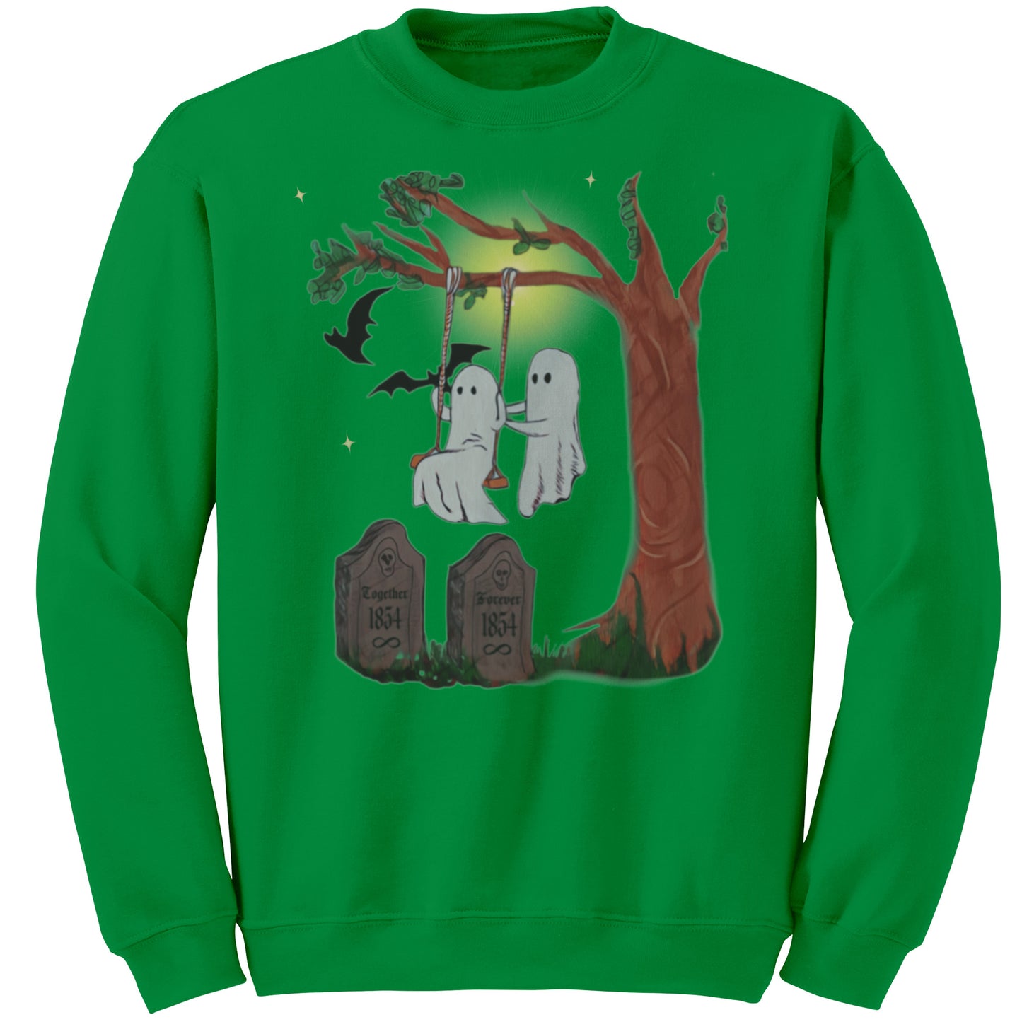 Swinging in the Graveyard Ghost Soulmates' Spooky Sweatshirt
