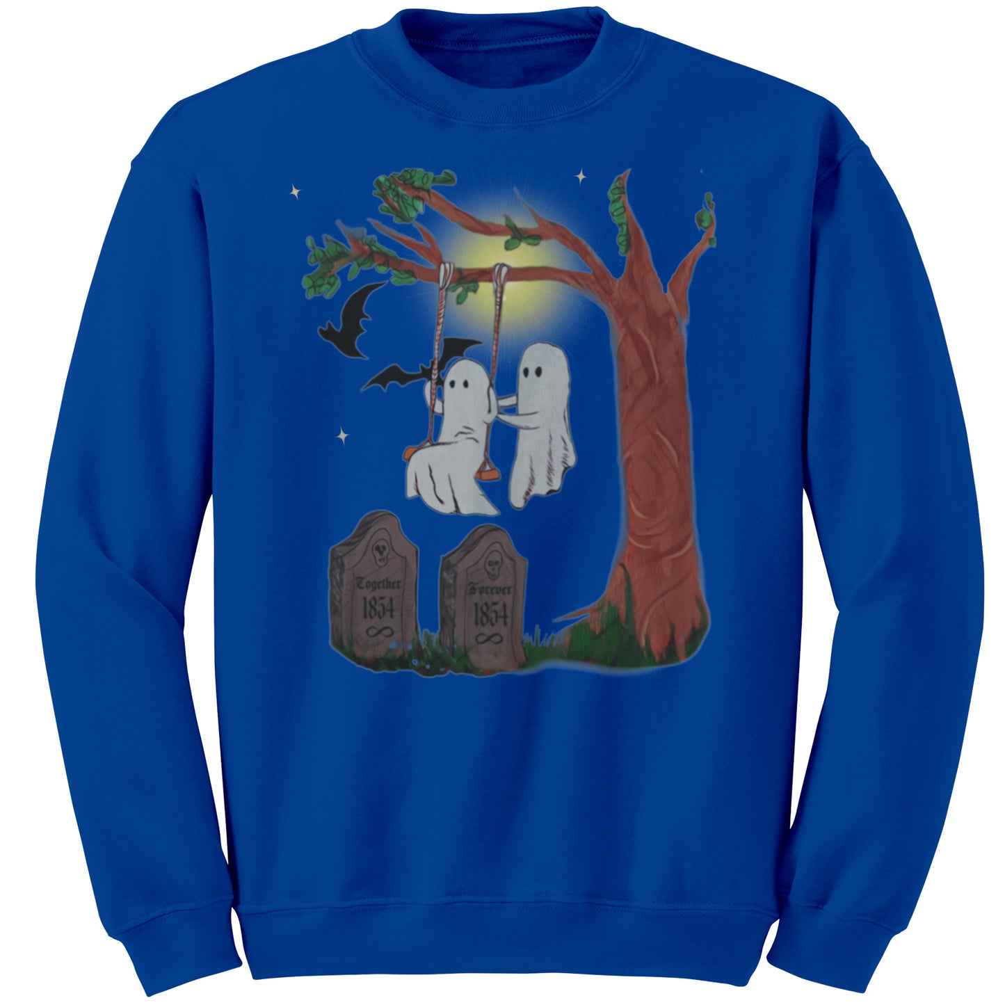 Swinging in the Graveyard Ghost Soulmates' Spooky Sweatshirt