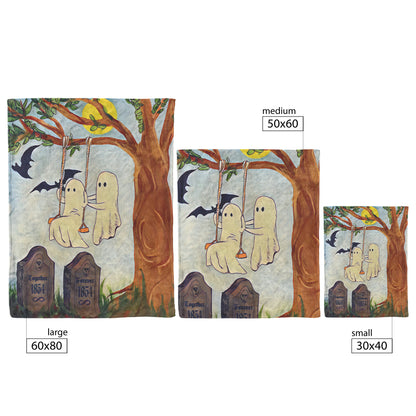 Swinging in the Graveyard Ghost Soulmates' Together Forever Blanket