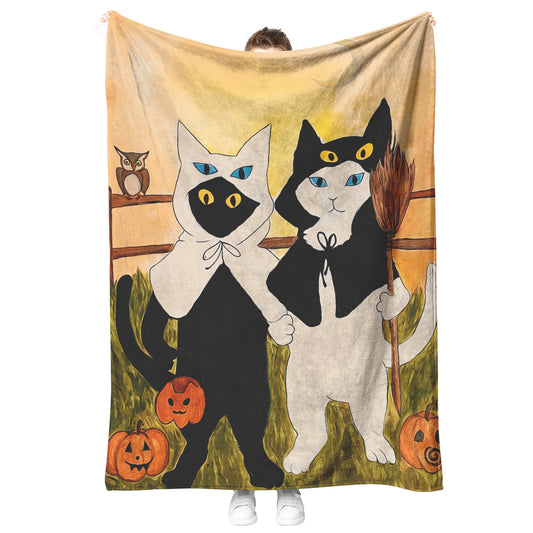 Trick Or Treating Cats' Halloween Spooky Blanket