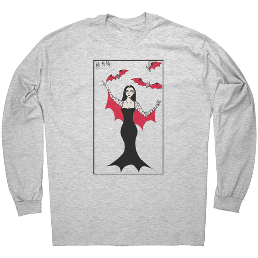Vampiress Bat Goddess Long Sleeve Tee T-Shirt