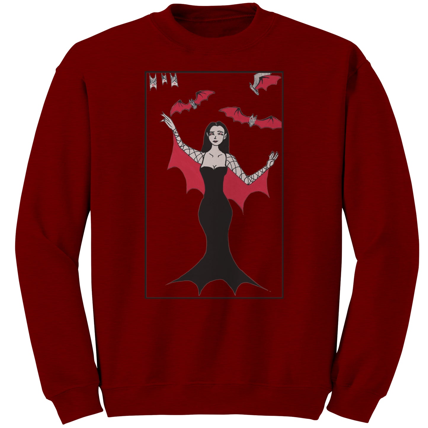 'Vampiress' Bat Goddess Sweatshirt Halloween Vampire Sweater