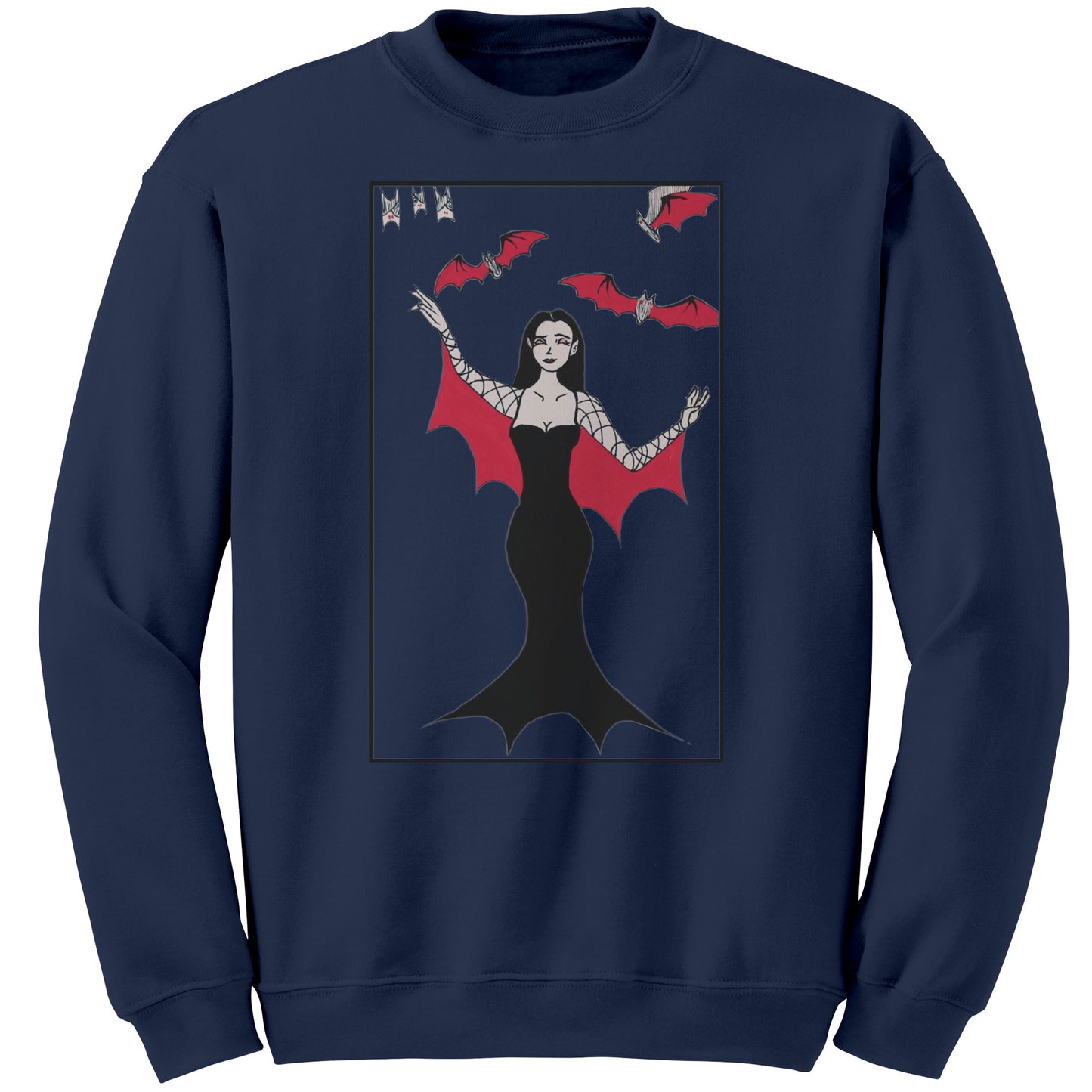 'Vampiress' Bat Goddess Sweatshirt Halloween Vampire Sweater
