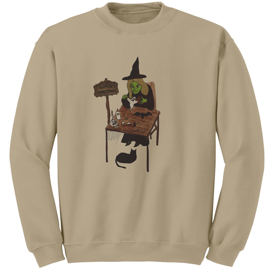 Witch Crafting Funny Halloween Art Spooky Season Sweatshirt
