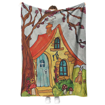 Woodland Forest Cottage House Blanket