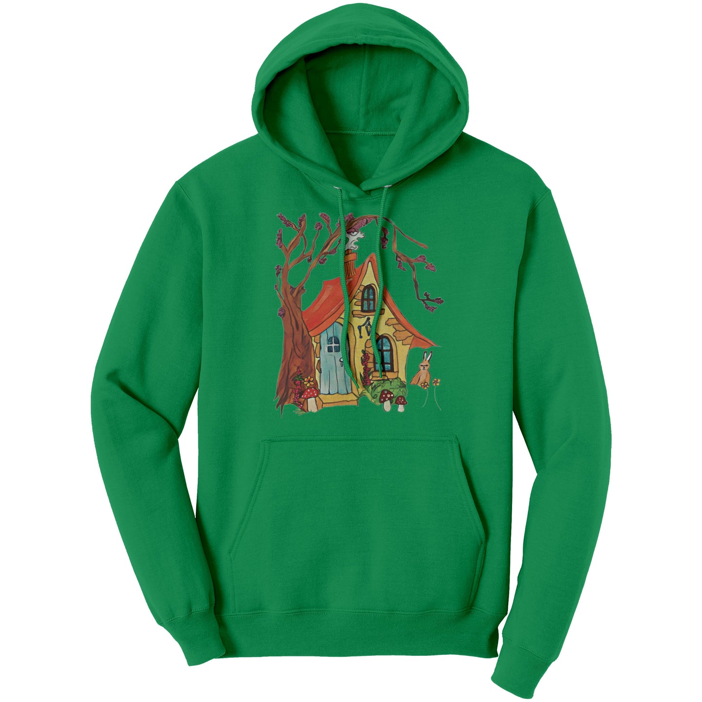 Woodland Forest Cottage House Hoodie Sweatshirt