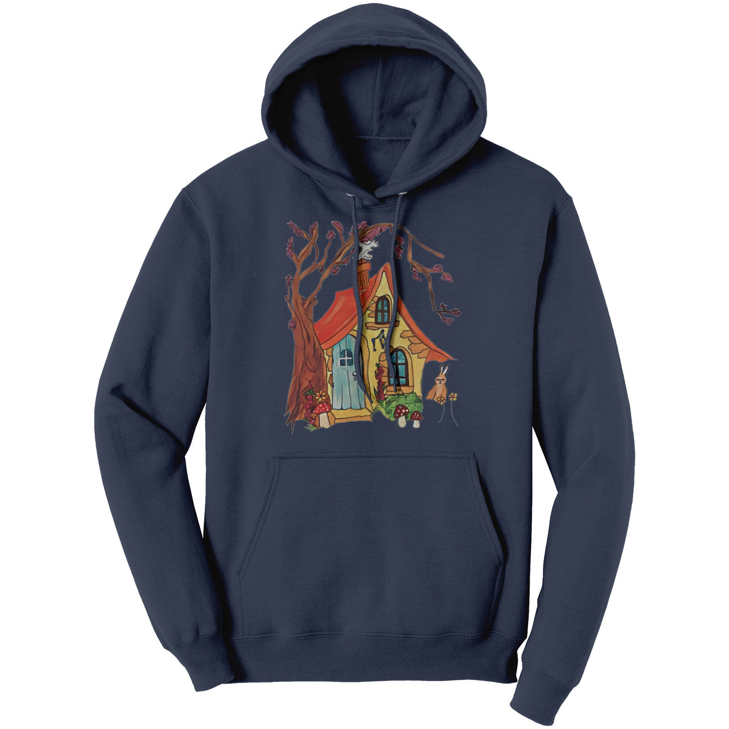 Woodland Forest Cottage House Hoodie Sweatshirt