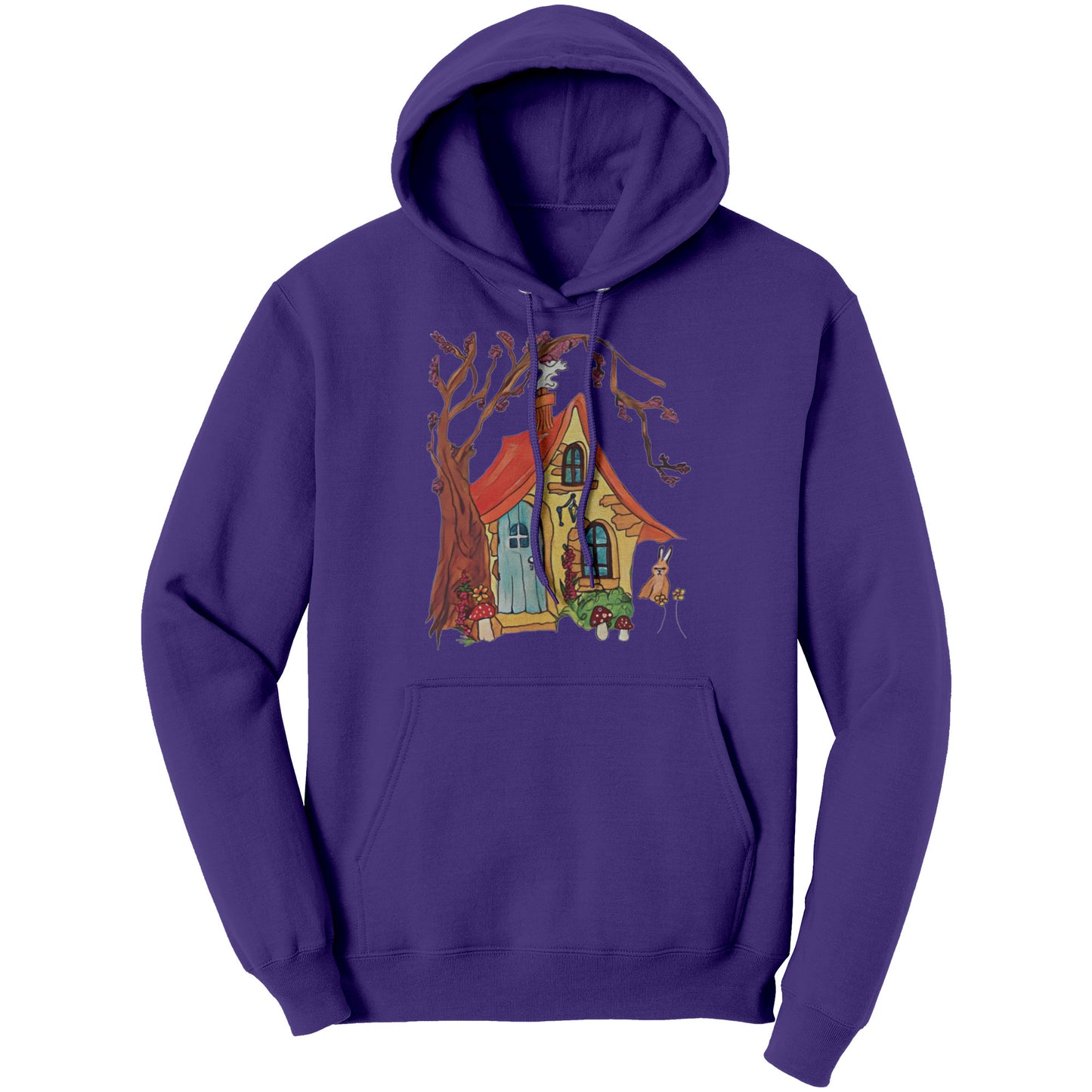 Woodland Forest Cottage House Hoodie Sweatshirt