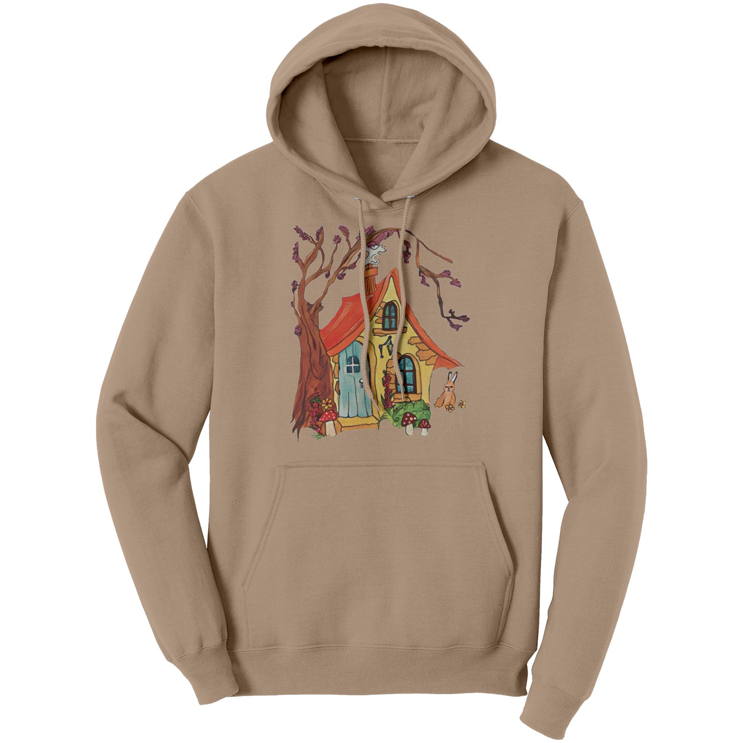 Woodland Forest Cottage House Hoodie Sweatshirt