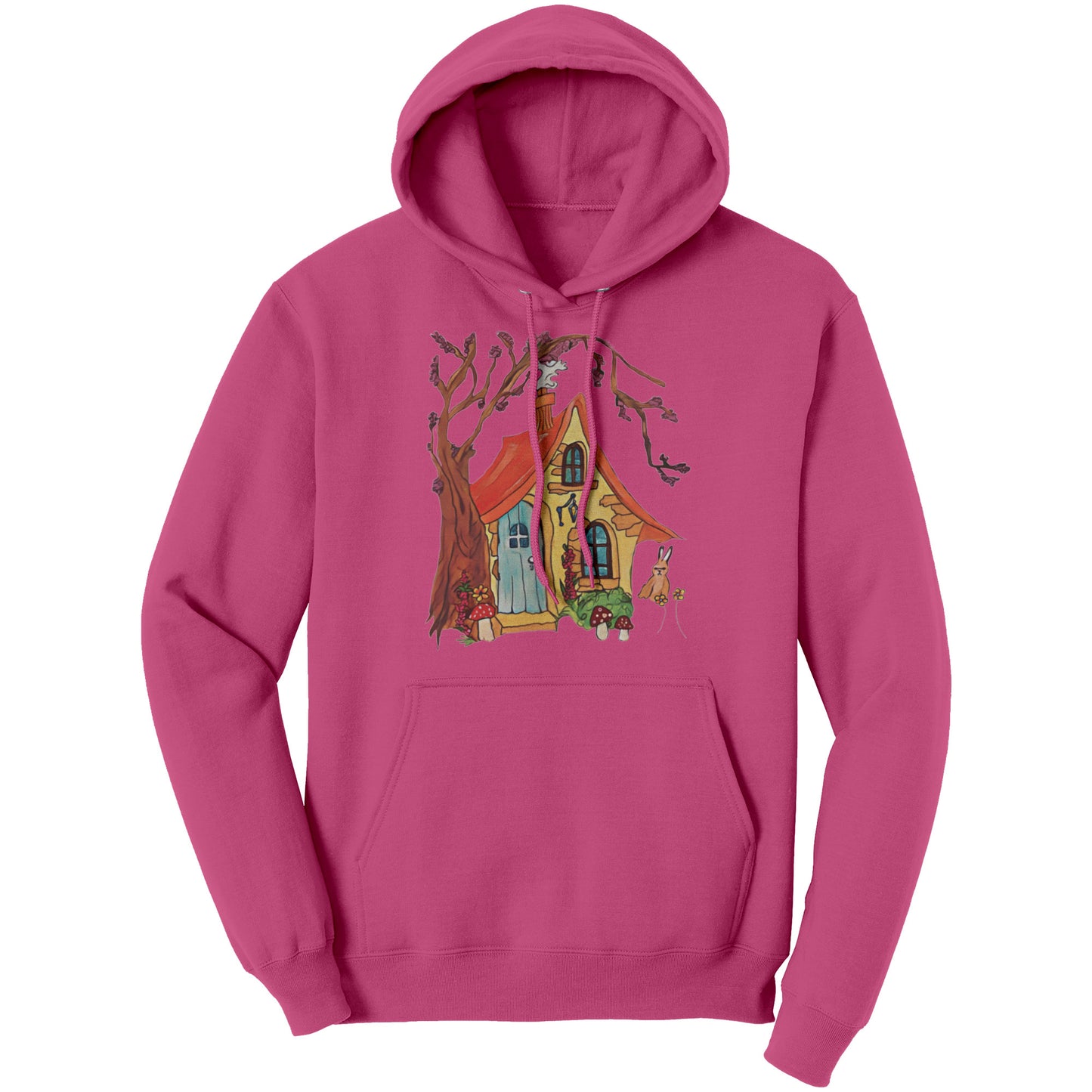 Woodland Forest Cottage House Hoodie Sweatshirt