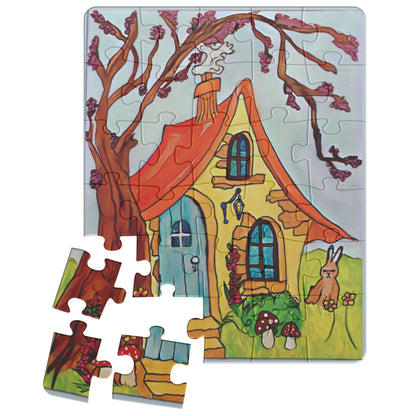Woodland Forest Cottage House Puzzle