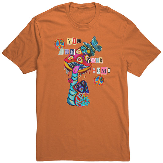 You Are Your Home Trippy Mushroom Painting Tee T-Shirt