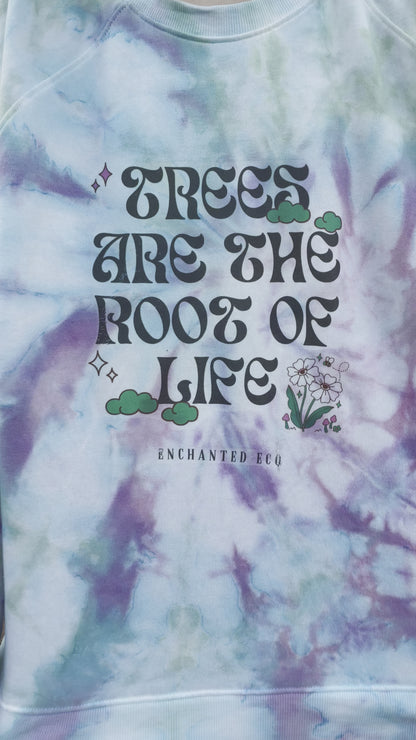 Trees Are The Root Of Life Tie Dye Sweatshirt XL